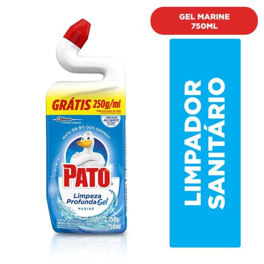 Pato Limpador Sanitário Marine Leve 750ml Pague 500ml - Imagem em destaque