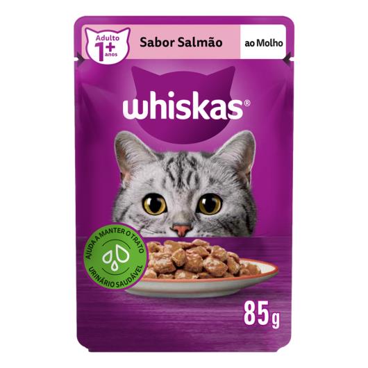 Alimento para Gatos Adultos Salmão ao Molho Whiskas Sachê 85g - Imagem em destaque