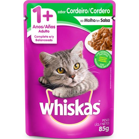 Alimento para gatos sabor cordeiro ao molho Whiskas 85g - Imagem em destaque