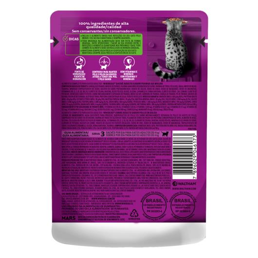 Alimento para Gatos Adultos Frango ao Molho Whiskas Sachê 85g - Imagem em destaque