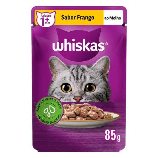 Alimento para Gatos Adultos Frango ao Molho Whiskas Sachê 85g - Imagem em destaque