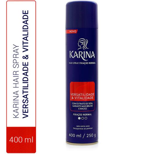 HAIR SPRAY KARINA VERSATILIDADE & VITALIDADE FIXAÇÃO NORMAL 400ML - Imagem em destaque