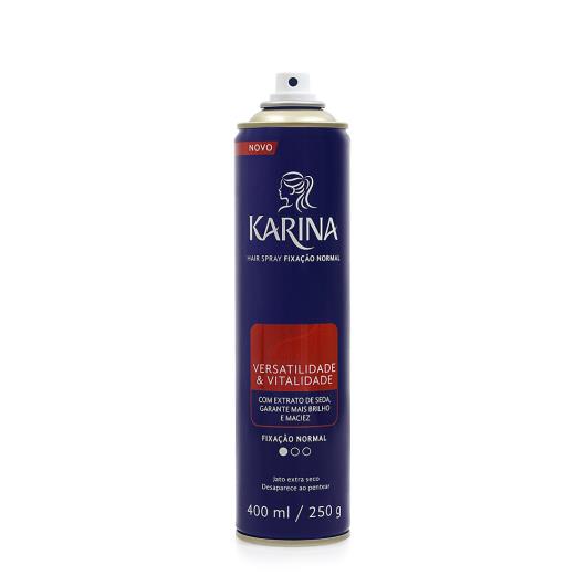 HAIR SPRAY KARINA VERSATILIDADE & VITALIDADE FIXAÇÃO NORMAL 400ML - Imagem em destaque