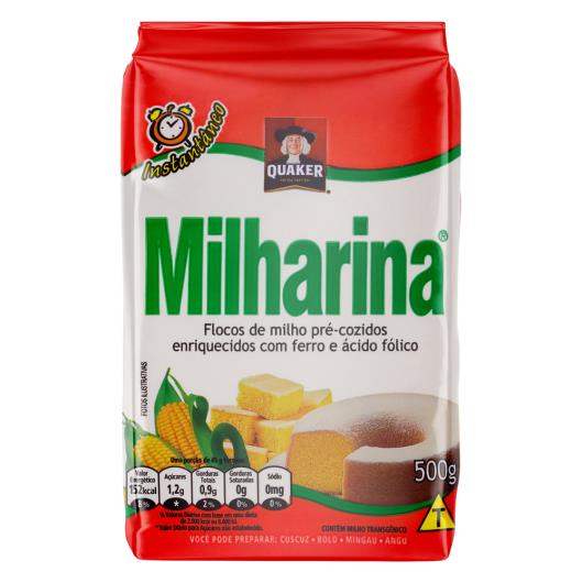 Flocos De Milho Pré-Cozido Quaker Milharina Pacote 500G - Imagem em destaque