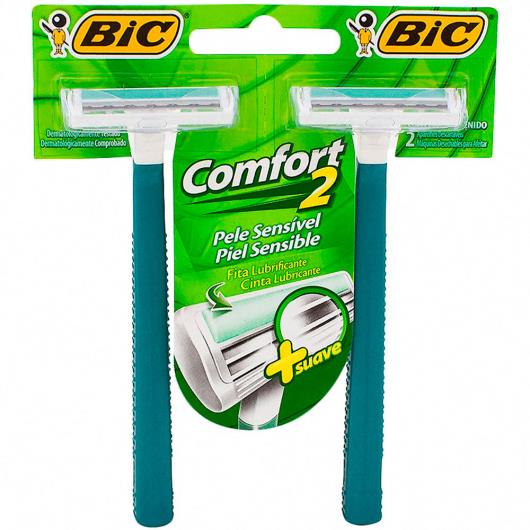 Aparelho Bic Comfort pele sensível com 2 unidades  - Imagem em destaque