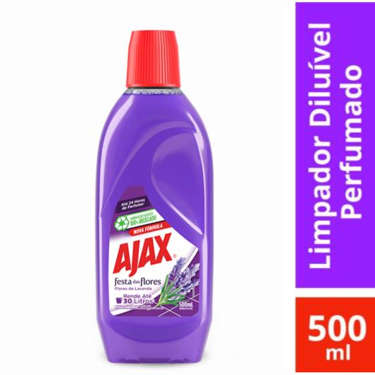 Limpador Perfumado Flores de Lavanda Ajax Festa das Flores Frasco 500ml - Imagem em destaque