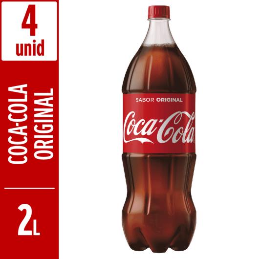 Refrigerante Coca Cola ORIGINAL pet 2L Leve + Pague - com 4 unidades - Imagem em destaque