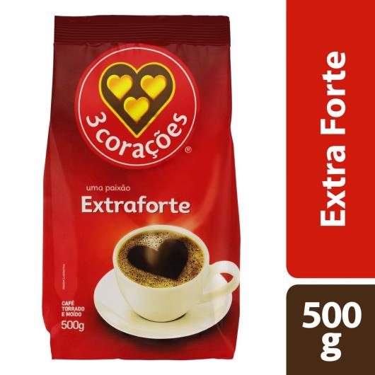 Café Torrado e Moído Extraforte 3 Corações Pacote 500g - Imagem em destaque