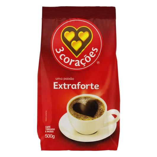 Café Torrado e Moído Extraforte 3 Corações Pacote 500g - Imagem em destaque