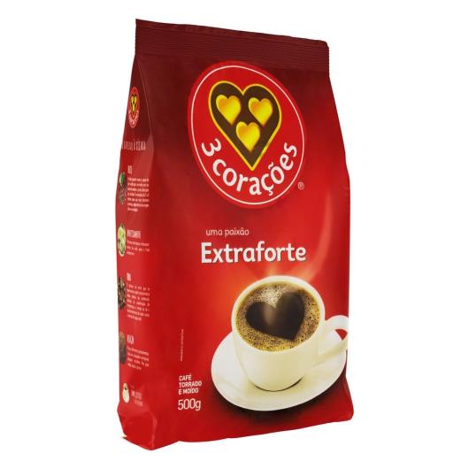 Café Torrado e Moído Extraforte 3 Corações Pacote 500g - Imagem em destaque