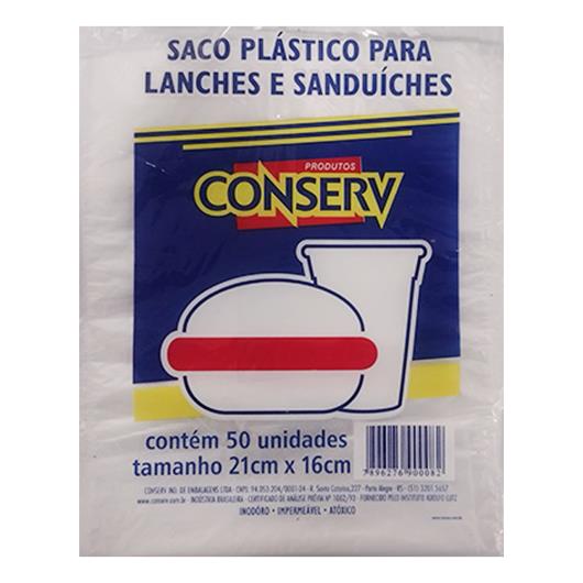 Saco Plástico Conserv Sanduíche/Lanche 50 Unidades - Imagem em destaque