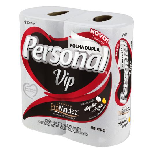 Papel Higiênico Folha Dupla Neutro Personal Vip 30m Pacote 4 Unidades - Imagem em destaque