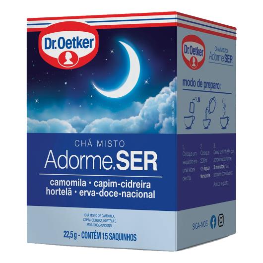 Chá Misto Adorme-SER Camomila, Capim-Cidreira, Hortelã e Erva-Doce-Nacional Oetker 22,5g - Imagem em destaque