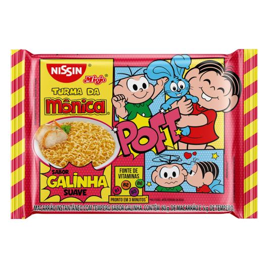 Macarrão Instantâneo Lámen Galinha Suave Turma da Mônica Nissin Miojo Pacote 85g - Imagem em destaque