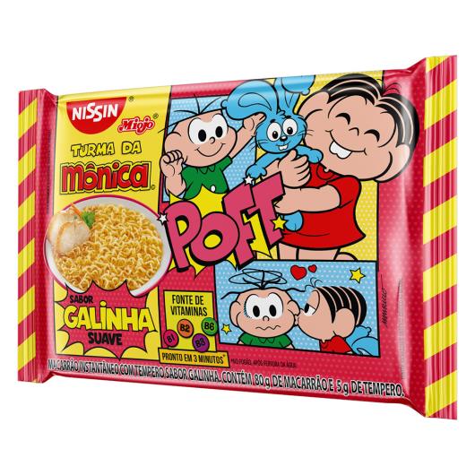 Macarrão Instantâneo Lámen Galinha Suave Turma da Mônica Nissin Miojo Pacote 85g - Imagem em destaque