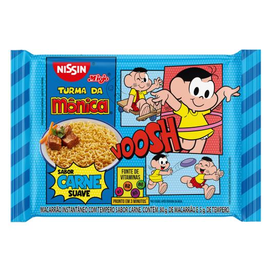 Macarrão Instantâneo Lámen Carne Suave Turma da Mônica Nissin Miojo Pacote 85g - Imagem em destaque