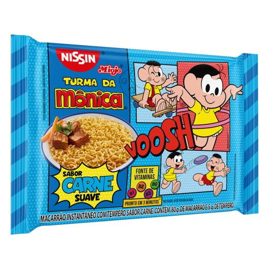 Macarrão Instantâneo Lámen Carne Suave Turma da Mônica Nissin Miojo Pacote 85g - Imagem em destaque