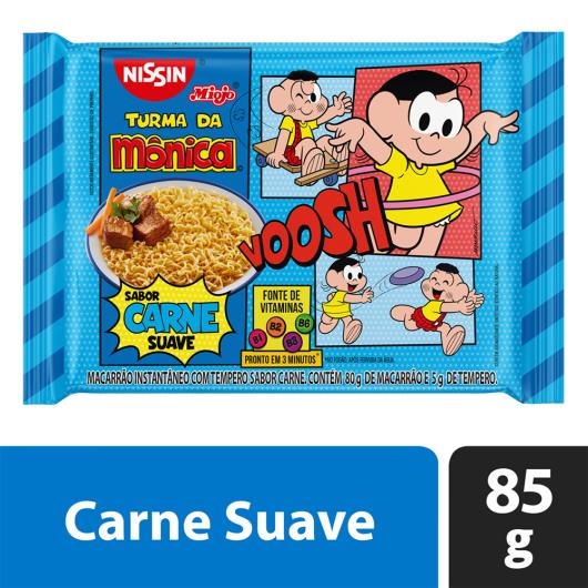 Macarrão Instantâneo Lámen Carne Suave Turma da Mônica Nissin Miojo Pacote 85g - Imagem em destaque