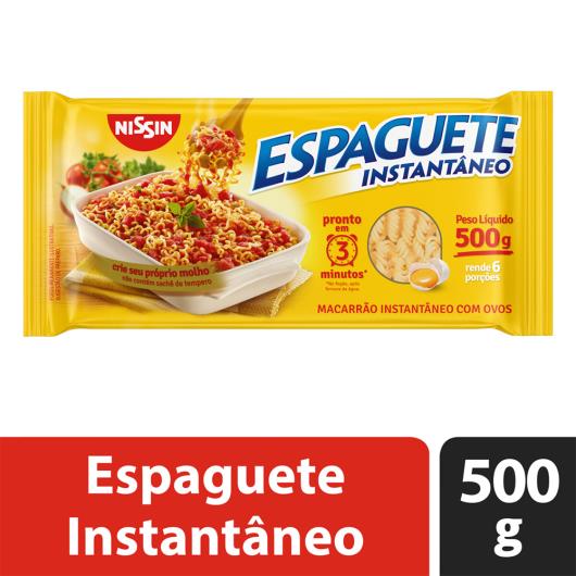 Macarrão Instantâneo Espaguete Nissin 3 Minutos Pacote 500g - Imagem em destaque