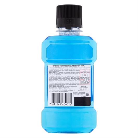 Enxaguante Bucal Antisséptico Menta Suave Listerine Tartar Control Frasco 250ml - Imagem em destaque