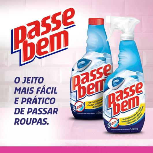 Facilitador Spray de Passar Roupas Passe Bem 3 em 1 500ml - Imagem em destaque