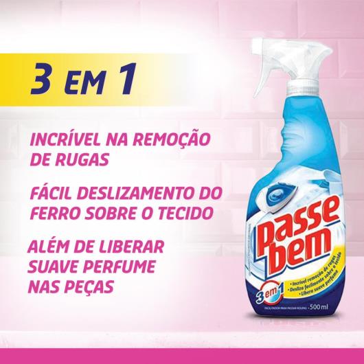 Facilitador Spray de Passar Roupas Passe Bem 3 em 1 500ml - Imagem em destaque