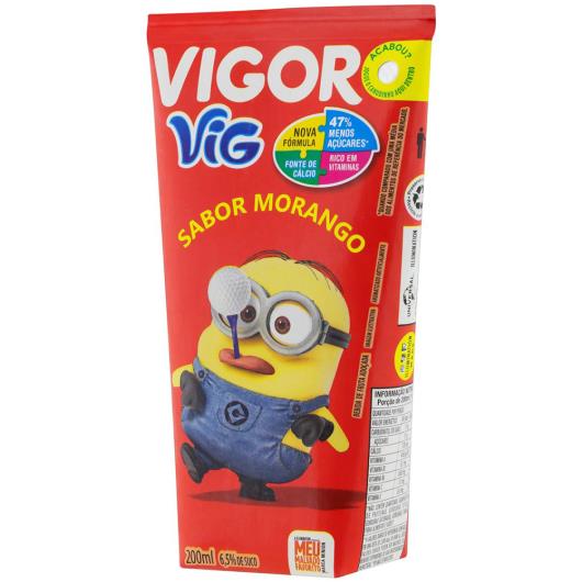 Bebida Adoçada Morango Meu Malvado Favorito Vigor Vig Caixa 200ml - Imagem em destaque