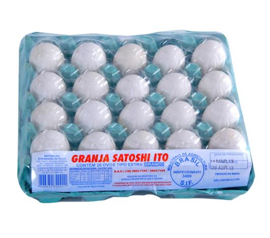 Ovos brancos extra Satoshi PVC 20 unidades - Imagem em destaque