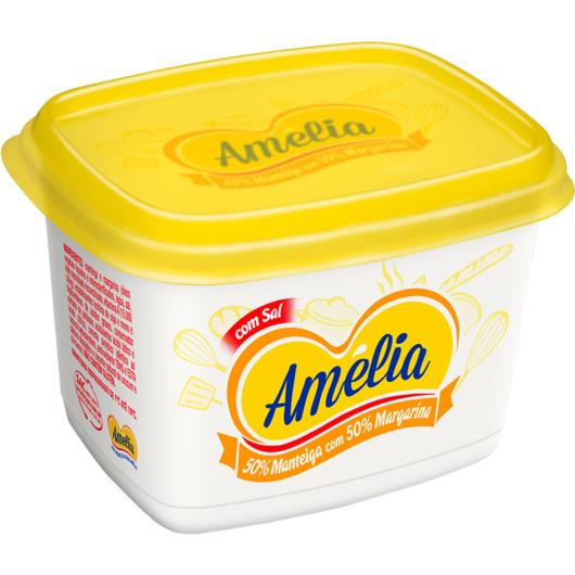 Manteiga Amélia menos colesterol com sal 50% margarina creme vegetal 50% 500g - Imagem em destaque