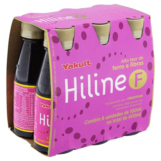 Suplemento Alimentar Líquido Yakult Hiline F Frasco 6 Unidades 100ml Cada - Imagem em destaque