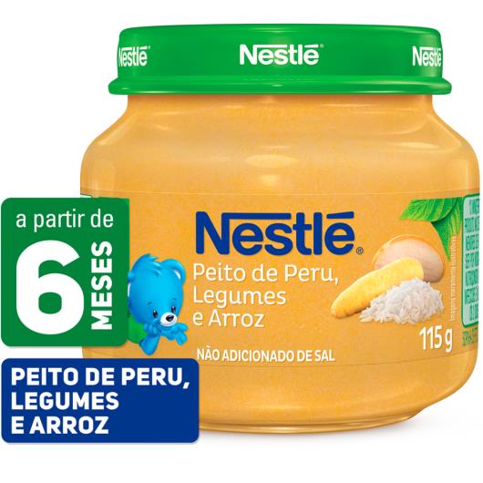 Alimento infantil Nestlé sabor perú, arroz e legumes 115g - Imagem em destaque