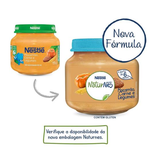 Papinha Nestlé Naturnes Macarrão Carne e Legumes 115g - Imagem em destaque
