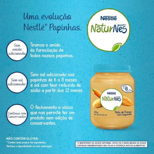 Papinha Nestlé Naturnes Peito de Frango com Legumes 170g - Imagem em destaque