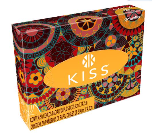 Lenço de papel facial Kiss com 50 unidades - Imagem em destaque