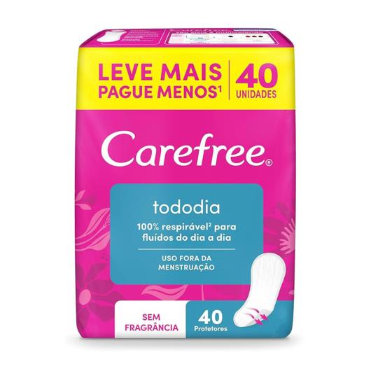 Protetor Diário CAREFREE Todo Dia sem Perfume 40 unidades - Imagem em destaque