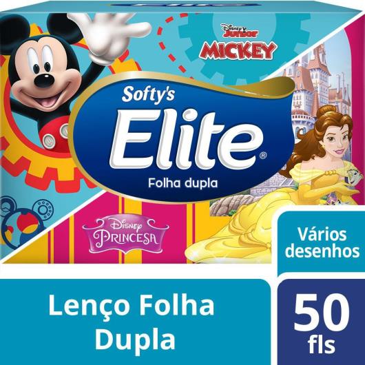 Lenço papel Softy's dualette kids com 50 unidades - Imagem em destaque