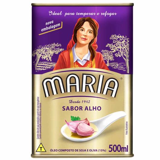 Óleo composto Maria sabor alho 500ml - Imagem em destaque