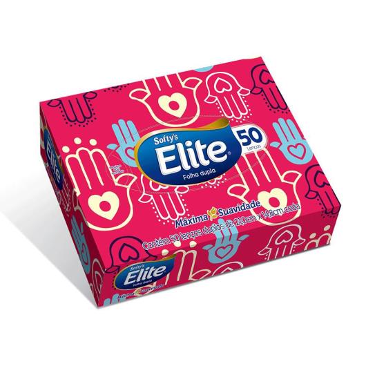 LENÇO DE PAPEL ELITE SOFTY'S MÁXIMA SUAVIDADE 50 FLS - Imagem em destaque