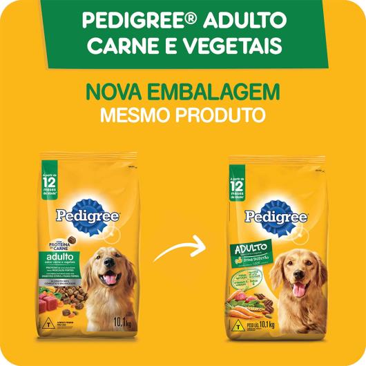 Alimento para Cães Adultos Raças Médias e Grandes Carne e Vegetais Pedigree 10,1kg - Imagem em destaque