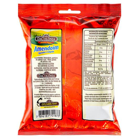 Amendoim Torrado e Salgado DaColônia Pacote 150g - Imagem em destaque