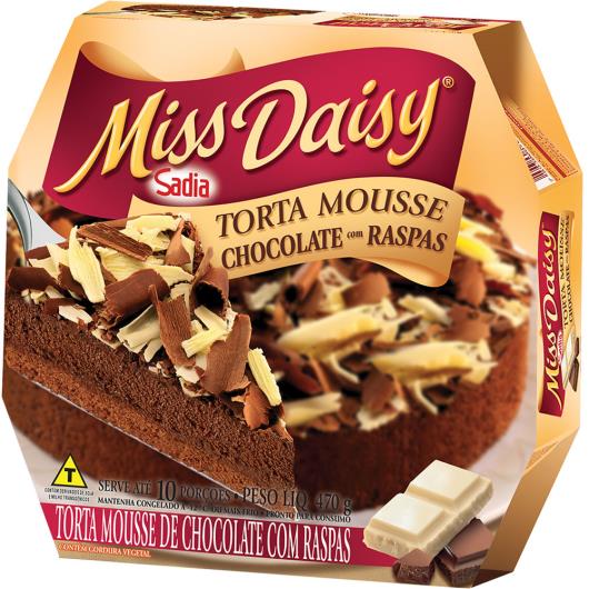 Torta Miss Daisy Sadia Mousse Chocolate com Raspas 470g - Imagem em destaque