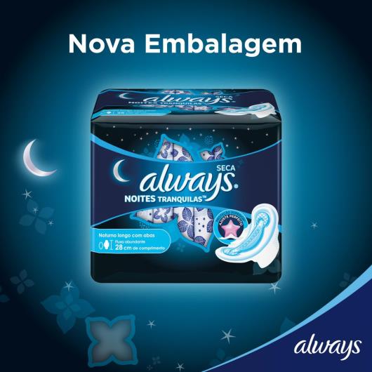 Absorvente Always proteção total noturno com abas 8 unidades - Imagem em destaque