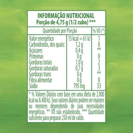Caldo Tablete Legumes Knorr Mais Sabor Caixa 57g 6 Unidades - Imagem em destaque