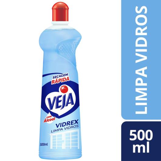 Veja Vidrex Tradicional Limpador para Vidros com Álcool Squeeze 500ml - Imagem em destaque