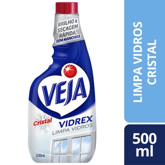 Limpa Vidros Spray Veja Vidrex Cristal 500ml Refil - Imagem em destaque