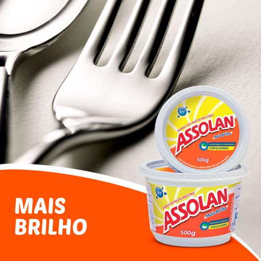 Sabão em pasta brilho Assolan 500g - Imagem em destaque