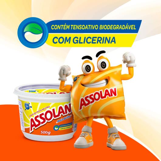 Sabão em pasta brilho Assolan 500g - Imagem em destaque