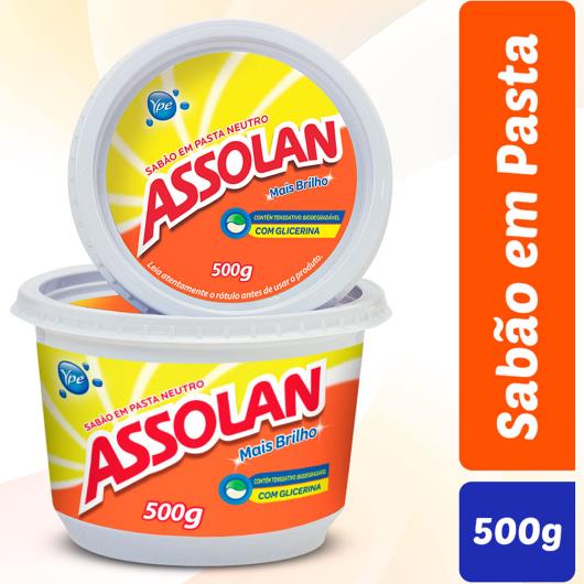 Sabão em pasta brilho Assolan 500g - Imagem em destaque
