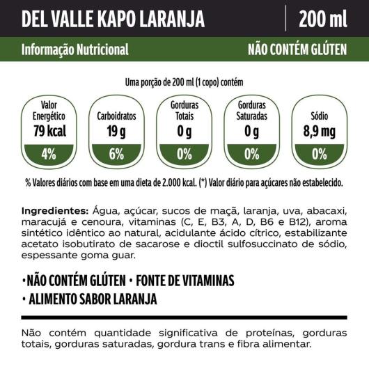 Suco Kapo Sabor Laranja 200ML - Imagem em destaque