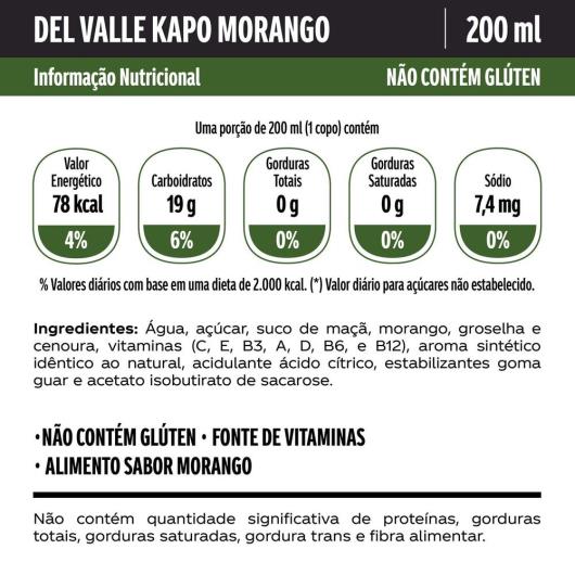 Suco Kapo Sabor Morango 200ML - Imagem em destaque